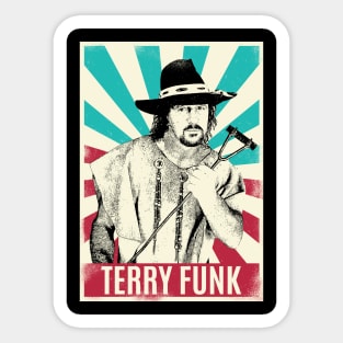 Vintage Retro Terry Funk Sticker